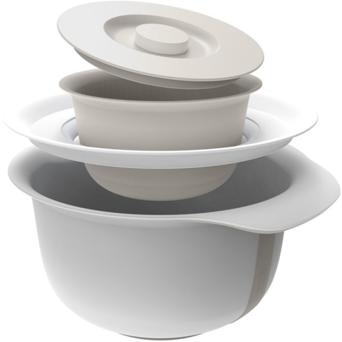 Rotho Fresh Beslagkom met Spatdeksel 4L Cool Grey