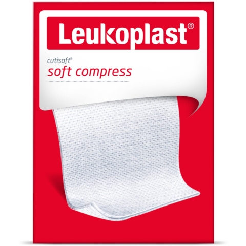 6x Leukoplast Cutisoft® Verbandgaas 7,5 cm x 7,5 cm 12 stuks