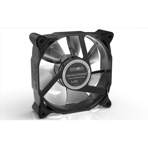 NoiseBlocker Multiframe M8-S3 PC-ventilator Zwart, Grijs (transparant) (b x h x d) 80 x 80 x 25 mm