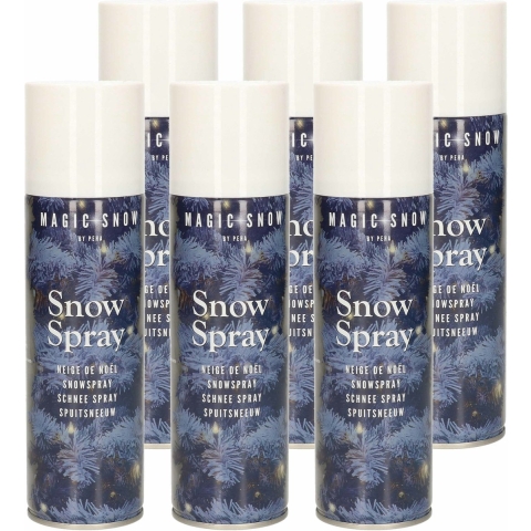 Sneeuwspray - 6x stuks - bus 300 ml - spuitsneeuw - kunstsneeuw - nepsneeuw -