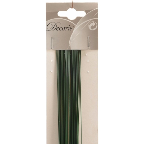 Binddraad/wikkeldraad - 384x st - groen - 400 mm x 0,8 mm - hobbydraad/bloemendraad -