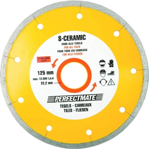 Perfectmate EPC0615 S-Ceramic Diamantschijf | Voor Tegels | 125 mm - EPC0615