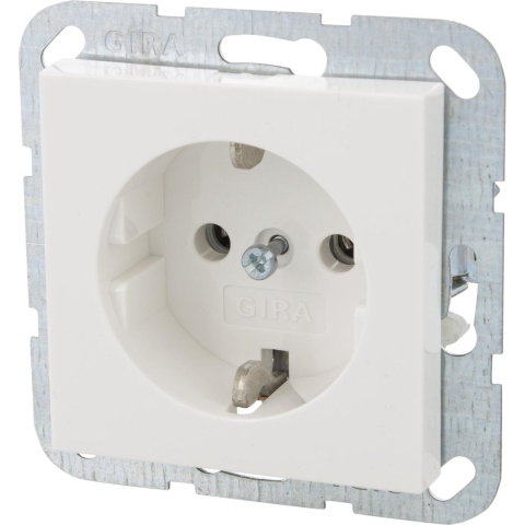 Gira System 55 Contactdoos | Inbouw | 1-voudig | Randaarde | Polarwit - 54.191.42