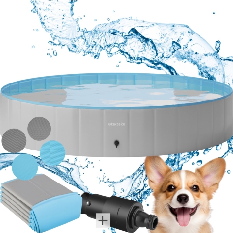 tectake® Hondenbad Nele - Opvouwbaar hondenzwembad - Antislip bodem - ⌀160 cm