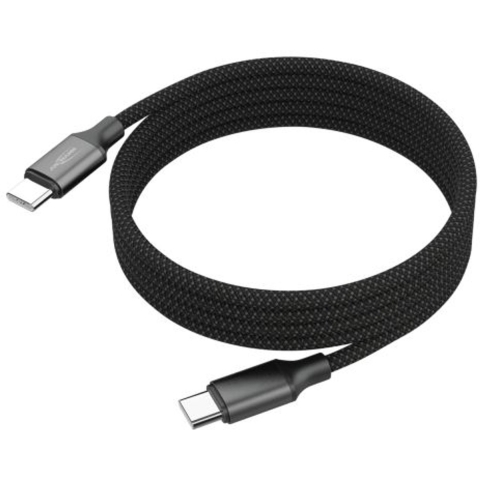 Ansmann 1700-0186 USB-C-kabel USB-C stekker 1.2 m Zwart Textielmantel