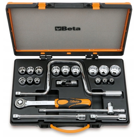 Beta Doppendoos met 15 twaalfkant dopsleutels en 6 toebehoren 920AS/C15 - 009200947