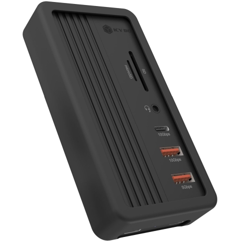 ICY BOX IB-DK4072M-CU31 USB 3.2 Gen 2 (3.1 Gen 1) Type-C Zwart