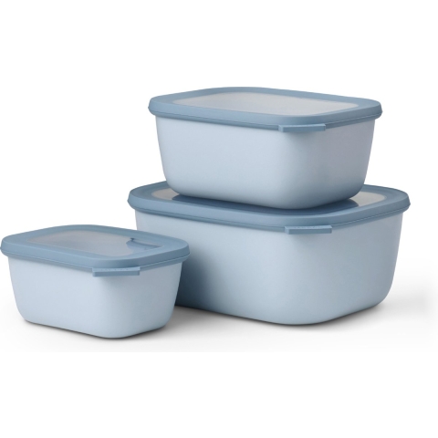 Mepal Multikom Cirqula rechthoekig 3-delige set (750+1500+3000) - Nordic blue