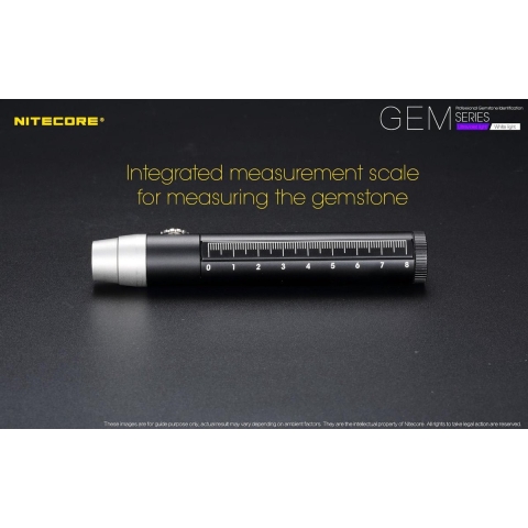 Nitecore GEM10UV ultraviolet zaklamp voor identificatie van barnsteen/ diamanten