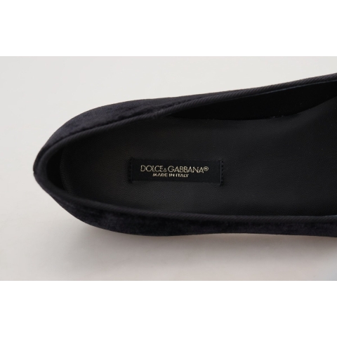 Fluwelen Ballerina Schoenen Zwart