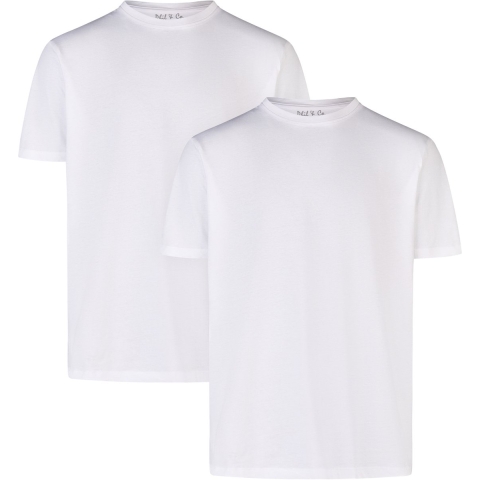 Phil & Co Heren ondershirt katoen t-shirt ronde hals 2-pack