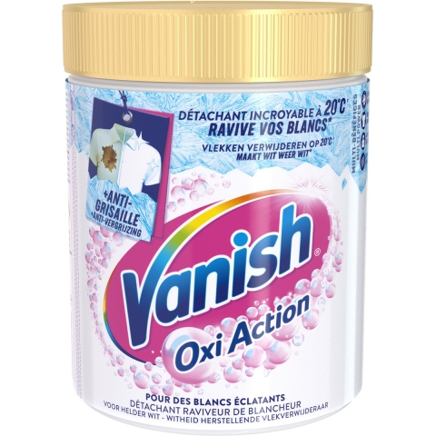 1+1 gratis: Vanish Oxi Action Wasbooster Poeder Whitening 940 gr