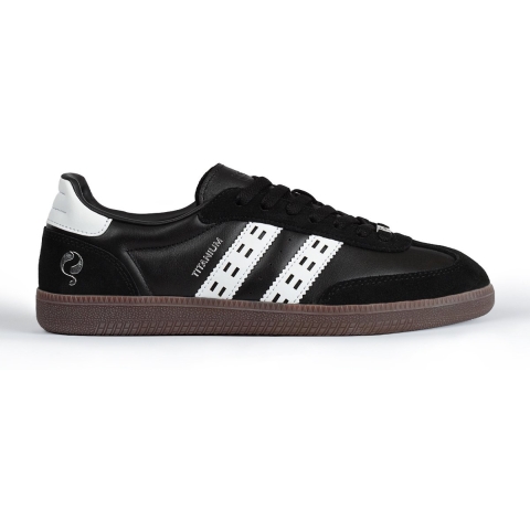 Q1905 Sneaker titanium zwart/wit