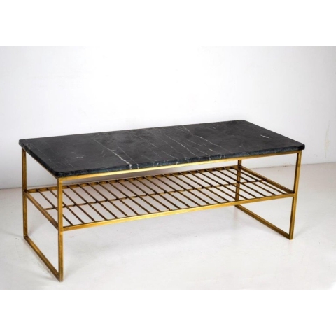 Livingfurn salontafel dian goud 40x90x35 marmer