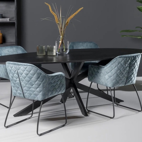 Livingfurn eetkamertafel oslo ovaal acasia hout 210 cm