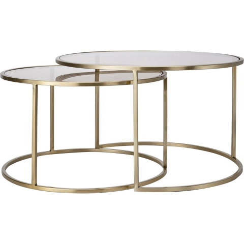 Light & Living salontafel duarte set van 2 75x75x44cm -