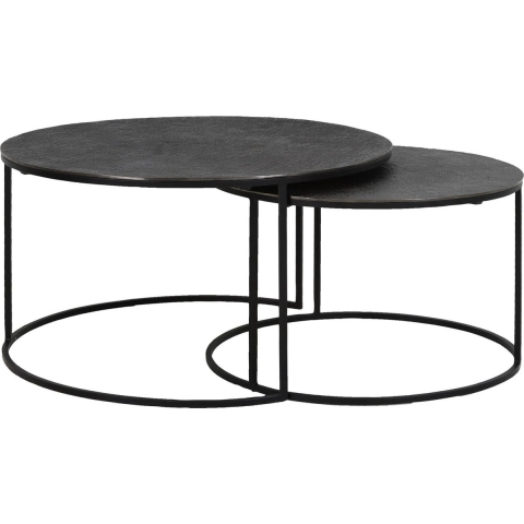 Light & Living salontafel rengo set van 2 76x76x41cm -