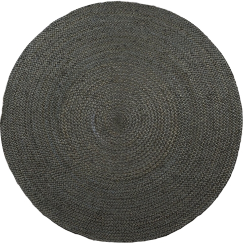 Home67 Vloerkleed jute rond army green ø120 cm