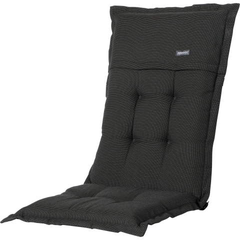 Madison tuinkussens hoge rug rib black 123x50 -