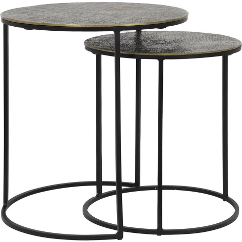 Light & Living bijzettafel rengo Ø49x52cm - set van 2
