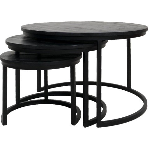 Home67 Salontafel bart set van 3 blad onderstel
