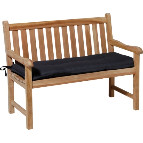 Madison bankkussen basic black 120x48 antraciet