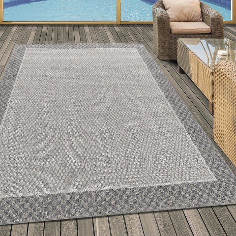 Muratap Aruba binnen & buiten vloerkleed laagpolig grijs- 80x150 cm