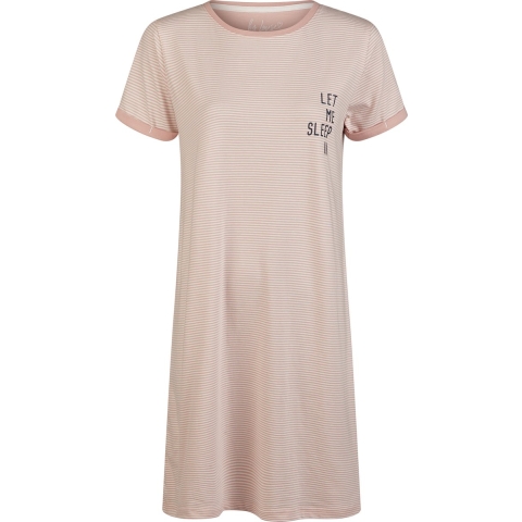 By Louise Essential dames nachthemd korte mouw gestreept