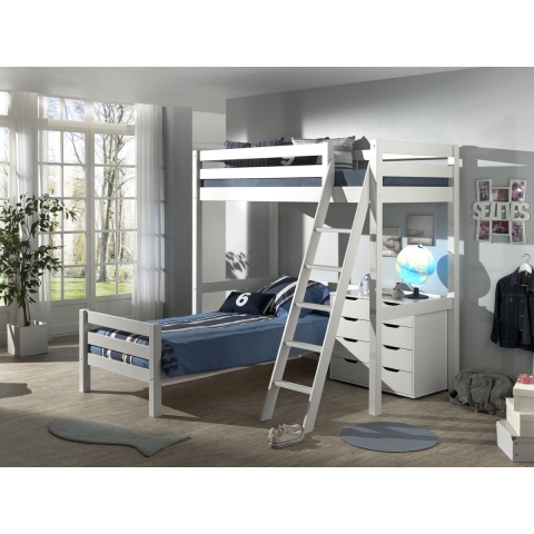Lucevi pino mezzanine bed 90 x 200 cm pino bed 90 x 200 cm pino