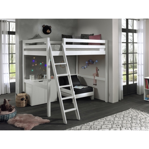 Lucevi pino mezzanine bed 140 x 200 cm pino commode 2 deuren pino