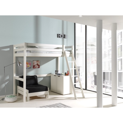 Lucevi pino mezzanine bed 90 x 200 cm pino commode 2 deuren pino