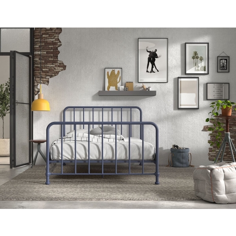 Lucevi bronxx bed 140x200cm blue denim