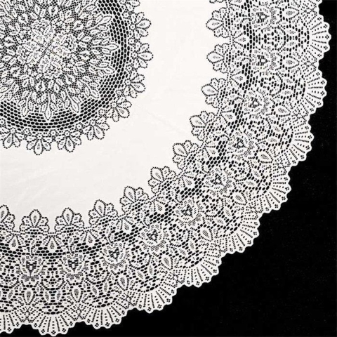 Unique Living | tafelkleed amira vinyl 152cm Ø white