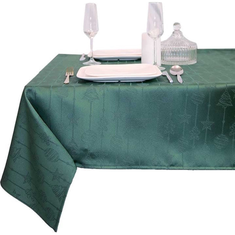 Unique Living tafelkleed raula dark green 145x250cm