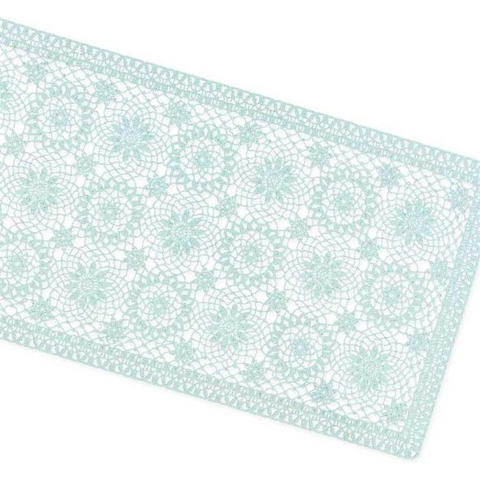 Unique Living | tafelloper amira vinyl 40x150cm harbor green