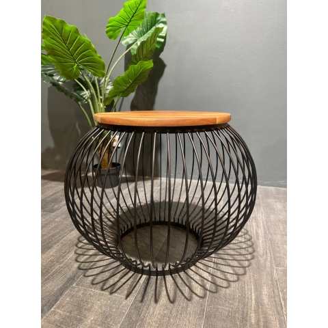 Furnilux Salontafel bijzettafel rond industrieel