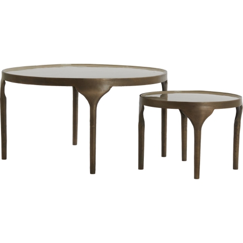Light & Living bijzettafel lapaz Ø85x45cm - set van 2