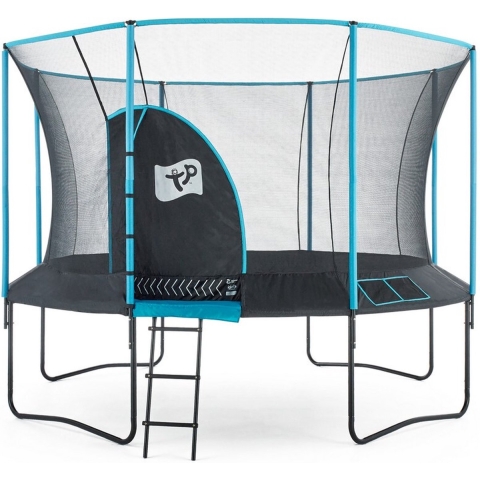 TP Toys Trampoline 365 cm genius 12 met veiligheidsnet zwart/