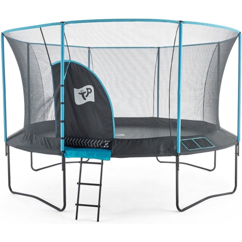 TP Toys Trampoline 427 cm genius 14 met veiligheidsnet zwart/