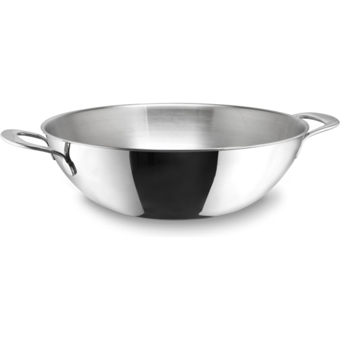 Habonne Avance triply wok 34 cm rvs met glasdeksel