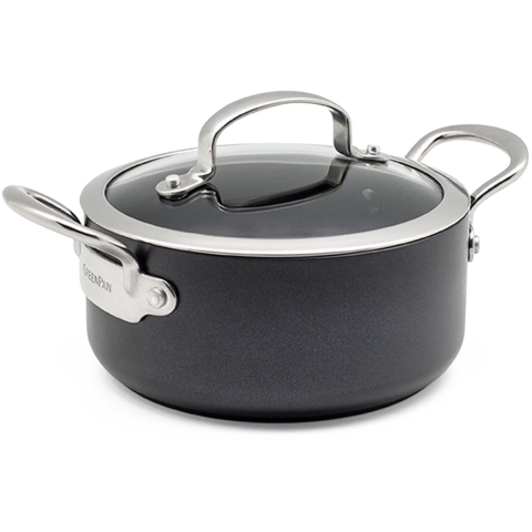 Greenpan Barcelona keramische kookpan 18 cm met glazen deksel