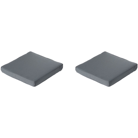 Madison lounge profi-line zitkussen rib grey ca. 60x60 cm set van 2