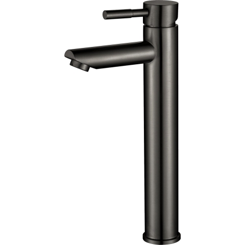 Luzzo ® como gun metal hoog rvs wastafelkraan hoog grijs