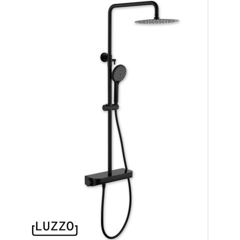 Luzzo ® varese regendouche thermostaat met planchet mat