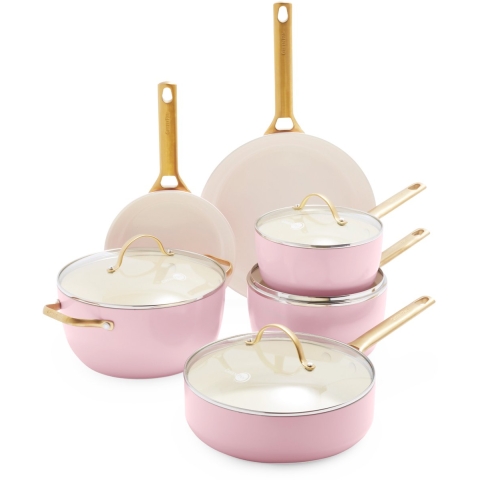 Greenpan Padova blush pink 10-delige pannenset