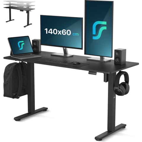 Mirlux Flowsense zit sta bureau verstelbaar elektrisch bureau 140 x 60 cm pre