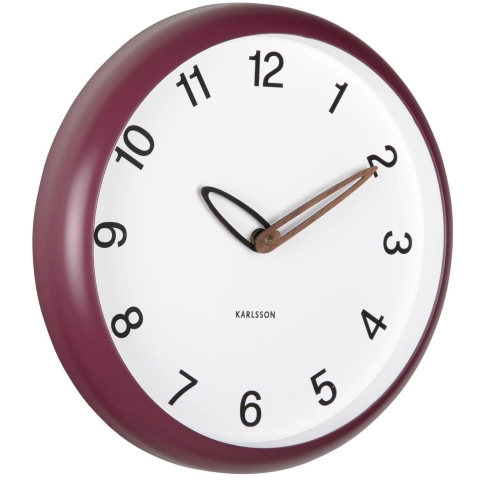 Karlsson wandklok bella dark mauve