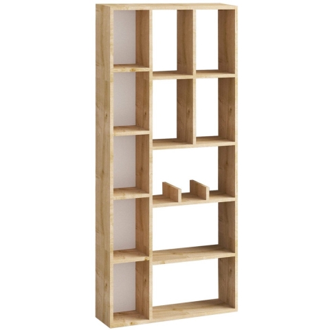 CaliCosy Boekenkast met 12 vakken in saffier-eikendecor h170 cm demios