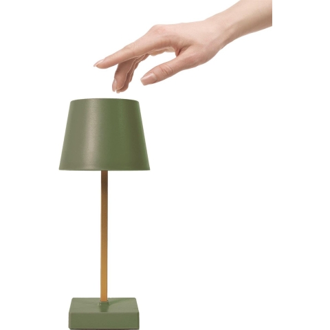 WDMT Moderne led tafellamp met touch functie olijf groen