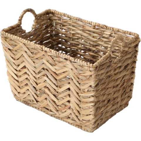CaliCosy Hoge mand van waterhyacint l46cm x h32 cm